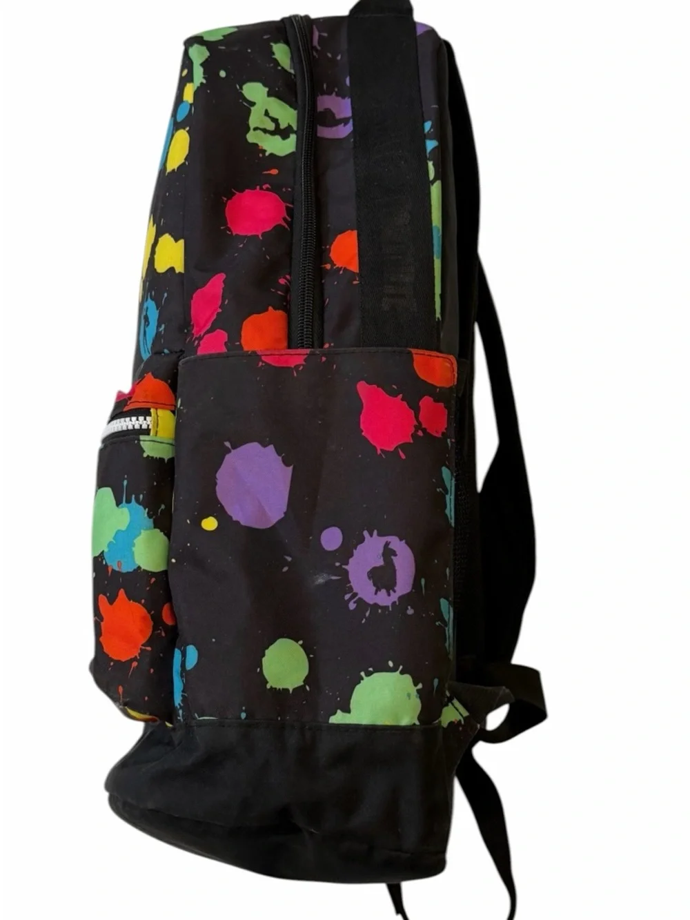 Fortnite Backpack Unisex Multi-Color Paint Splatter Zipper Closure Gamer Bag